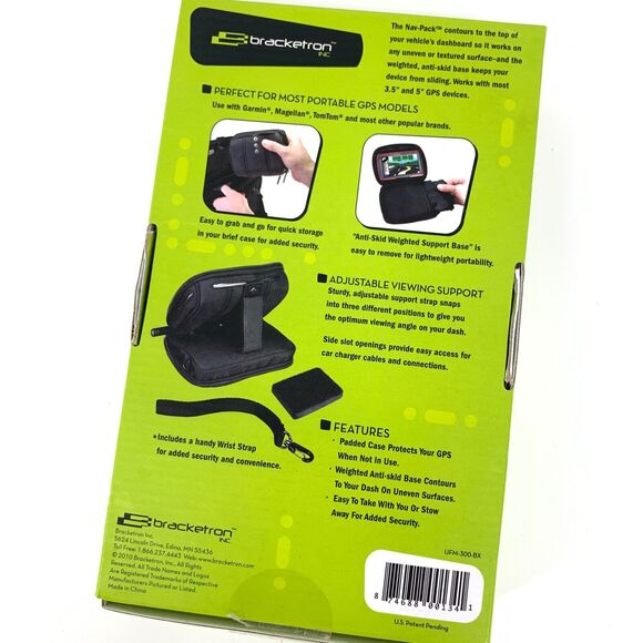 Bracketron Nav-Pack Universal Weighted Vehicle Dash Mount W Case New in Package - Picture 3 of 4